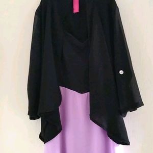 A noodle strap ducktail dress